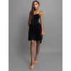 Čierne štýlové šaty LINOS na ramienka