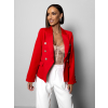 Červené elegantné dvojradové sako AVODO
