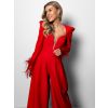 Červený elegantní overal LATINUS s vycpávkami (Veľkosť L)