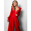 Červený elegantný overal LATINUS s vypchávkami