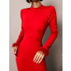 Červené spoločenské šaty ECHIDNA s dlhým rukávom