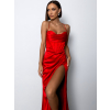 Červené plesové elegantné šaty VOLINET