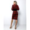 Červené kárované šaty EGERIE (Veľkosť ONESIZE)