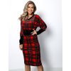 Červené kárované šaty EGERIE (Veľkosť ONESIZE)