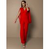 Červený společenský overal TARPEIA (Veľkosť ONESIZE)