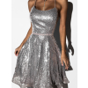 Strieborné áčkové šaty HORATIO s flitrami