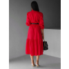 Červené košeľové šaty ANITE