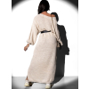 Béžové svetrové oversized šaty RUPI (Veľkosť ONESIZE)