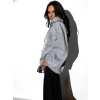 Šedá oversized mikina SALUS s nápisem (Veľkosť ONESIZE)