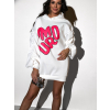 Biela oversized mikina SALUS s nápisom