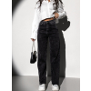 Čierne široké wide leg džínsy TOKAT