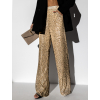 Zlaté flitrové široké nohavice HEKATE