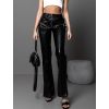 89532 2 cerne stylove kozenkove kalhoty eletra s vysokym pasem a zipy