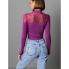 Fialový top UMUT s dlhým rukávom