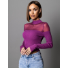 Fialový top UMUT s dlhým rukávom