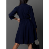 Tmavomodré áčkové košeľové šaty FOGGYEL s viazaním