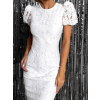 Biele dlhé šaty EUFORBOS s čipkou