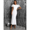 Biele dlhé šaty EUFORBOS s čipkou