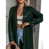 Zelený třpytivý cardigan YURIDIA s flitry (Veľkosť ONESIZE)