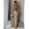 Zlaté trblietavé dlhé šaty AROGANTISEL s flitrami