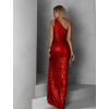 Červené plesové flitrové šaty WILBERTO