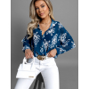Modrá elegantná košeľa LOPOLDA so vzormi