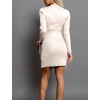 Béžové elegantné šaty REDLIT so štrasom