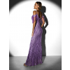 Fialové večerné trblietavé šaty NATSU s flitrami