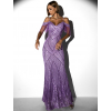 Fialové večerné trblietavé šaty NATSU s flitrami