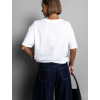 Biele tričko VICNES s nápisom 100% bavlna