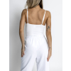 Bílé elastické basic body BOLTANY (Veľkosť M/L)