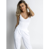 Bílé elastické basic body BOLTANY (Veľkosť M/L)