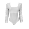 Bílé basic body RIGOLDE s dlouhým rukávem (Veľkosť ONESIZE)