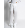 Biele basic plisované široké nohavice SELIE