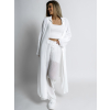 Biele basic plisované široké nohavice SELIE