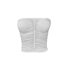 Bílý basic top DRESDENI s vycpávkami (Veľkosť ONESIZE)