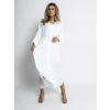 Biele dlhé basic košeľové šaty NESSY