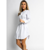 Biele vypasované basic košeľové šaty SIERRA