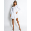Biele vypasované basic košeľové šaty SIERRA