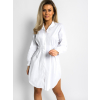Biele vypasované basic košeľové šaty SIERRA