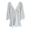 Bílé basic boho šaty RANGE (Veľkosť ONESIZE)
