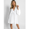 Bílé basic boho šaty RANGE (Veľkosť ONESIZE)