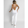 Biely basic elastický overal GOELINES