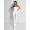 Biely basic elastický overal GOELINES