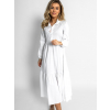 Biele basic košeľové šaty ANITE s dlhým rukávom