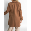 Hnedý basic flaušový kabát NOAM