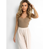 Světle hnědý basic top KARPANY (Veľkosť M/L)