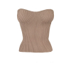 Světle hnědý basic top KARPANY (Veľkosť M/L)