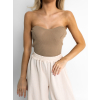 Světle hnědý basic top KARPANY (Veľkosť M/L)