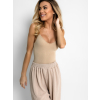 Béžové basic žebrované body BOLTANY (Veľkosť M/L)